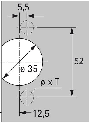 Hettich pot for hinge Selekta ( 8000611036 ) TH 32