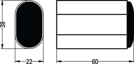 Hermeta wall door buffer 4700 / 4702 / 4704 ( 3000283378 ) Aluminium black anodised