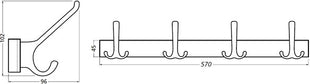 Guida Hermeta 0822-0824 ( 3000283320 ) 4 ganci sporgenza 96 mm altezza 102 mm