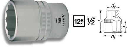 Hazet socket 900Z ( 8000466655 ) 1/2 ″ 12-point length 38 mm