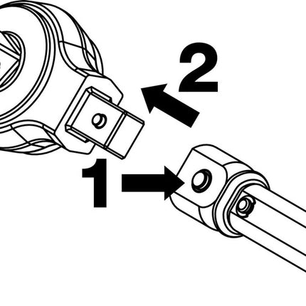 Hazet insert reversible ratchet 6408 ( 8000463095 ) 9 x 12 mm 1/4 "
