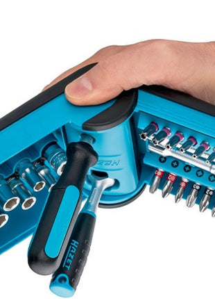 Hazet socket spanner set 856-1HP ( 8000753595 ) 38-piece 1/4 ″ No. of teeth 90 hexagon