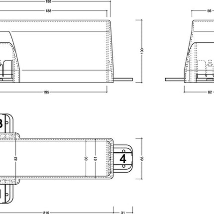 Cofano della porta di fuga GFS tipo K ( 3000250552 ) Maniglie di sicurezza a leva