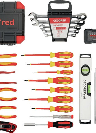 Gedore RED electrician's tool case - R21652089 ( 8002655055 ) 88-piece set