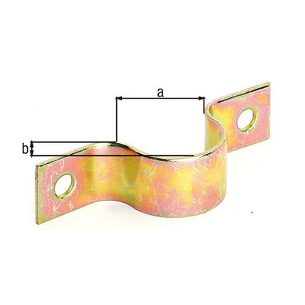 GAH Alberts pipe clamp ( 8001586369 ) L86.5xW20xH24mmsteel for pipes 25 mm 1"