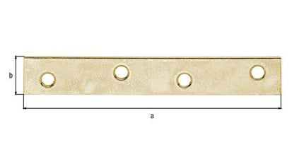 GAH Złącze płaskie Alberts ( 8002424320 ) Długość 100 mm Szerokość 15 mm Grubość 1,75 mm Liczba otworów 4