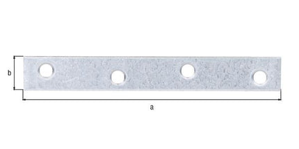 GAH Złącze płaskie Alberts ( 8001514132 ) Długość 120 mm Szerokość 16 mm Grubość 1,75 mm Liczba otworów 4