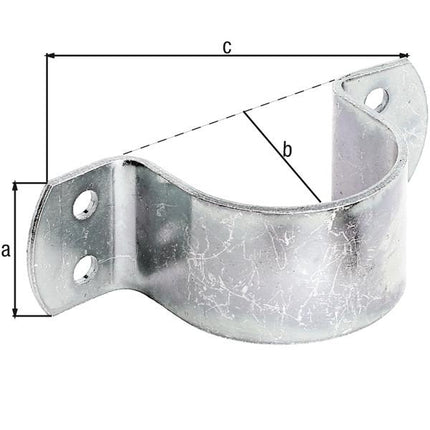 Zacisk do rur GAH Alberts ( 8002893901 ) L133xW40xH55mm stalowy do rur 57 mm 2 1/4"