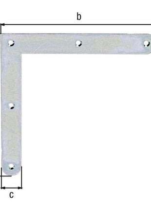 GAH Alberts corner bracket length 150 x 150 mm ( 8001889056 ) width 20 mm thickness 2 mm
