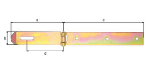 GAH Alberts hasp ( 8002965946 ) length 210 x 140 mm width 35 mm