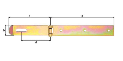 GAH Alberts hasp ( 8002965946 ) length 210 x 140 mm width 35 mm
