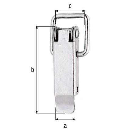 GAH Cerradura de caja Alberts ( 8002657140 ) altura 49 mm anchura 13 mm acero bruto