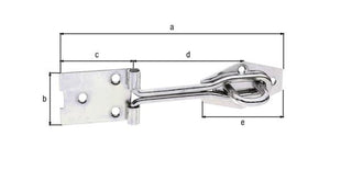 GAH Alberts hasp ( 8002643082 ) length 140 mm width 36 mm