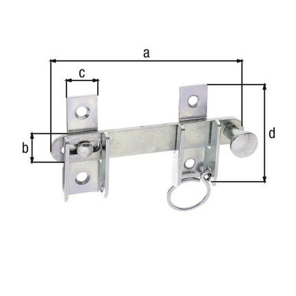 GAH Alberts pokrywa żaluzji udarowej ( 8002768382 ) długość 120 mm szerokość 18 mm otwór Ø 6 mm