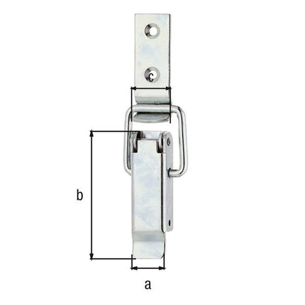 GAH Cerradura de caja Alberts ( 8002768385 ) Altura 61 mm Anchura 22 mm para candados con Ø7 mm máx.