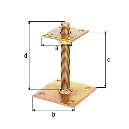 GAH Alberts I-post support ( 8001732517 ) 70x70x100x100x150mm raw steel