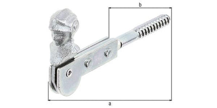 GAH Alberts uchwyt rolety okiennej ( 8001748650 ) Długość 129 mm bez ogranicznika
