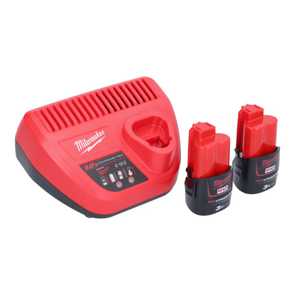 Milwaukee M12 FQID 302 Akku Schlagschrauber 12 V 50 Nm 1 4 Brushless 2x Akku 3 0 Ah Ladegeraet 2 - toolbrothers