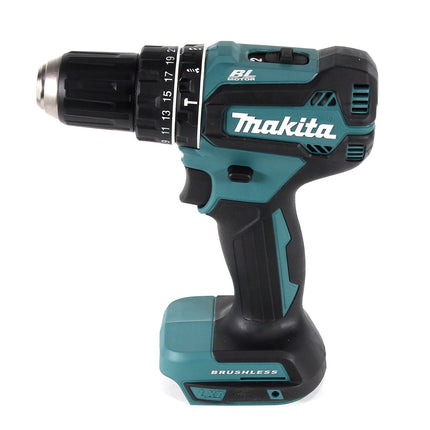 Taladro de percusión inalámbrico Makita DHP 485 RMJ 18 V Li-Ion en Makpac + 2 x 4,0 Ah batería + cargador