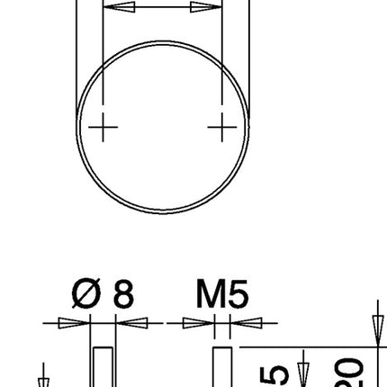 EDI Paire de rosaces de clé 058 ( 3000261369 ) acier inoxydable F00 rond