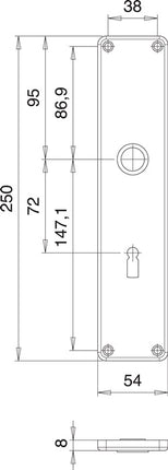 EDI renovation sign pair 220 Z ( 3000261359 ) stainless steel F00 distance 72 mm