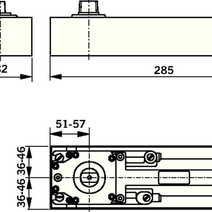 Dormakaba molla a pavimento BTS 75 V ( 3325032011 ) Standard EN 1-4 peso massimo della porta 120 kg