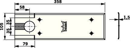 Dormakaba cover plate ( 3000207310 ) BTS 80 / BTS 80 F / BTS 80 EMB / BTS
