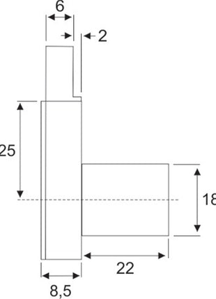 BMB screw-on lock ( 3000271830 ) backset 25 mm different locking