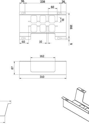 BMB cable tray BOXIT V ( 3000273160 ) metal black