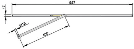 Athmer door opening restrictor Porti ( 3327001080 ) for door leaf width 709-959 mm