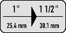 ASW Enlarger 450 - 3 ( 4000820981 ) Drive 1 ″ Output 1 1/2 ″