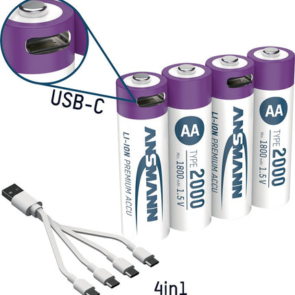 Batteria Ansmann ( 4000876124 ) 1,5 V 1800 mAh