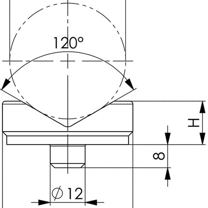 Attacco a cavalletto avvitabile AMF n. 6441 ( 4000833137 ) Inserto Ø 12 mm Ø esterno 65 mm