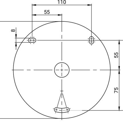 Portatubo da parete ALBA TURBO ( 4000351454 ) Larghezza 427 mm senza tubo/raccordi