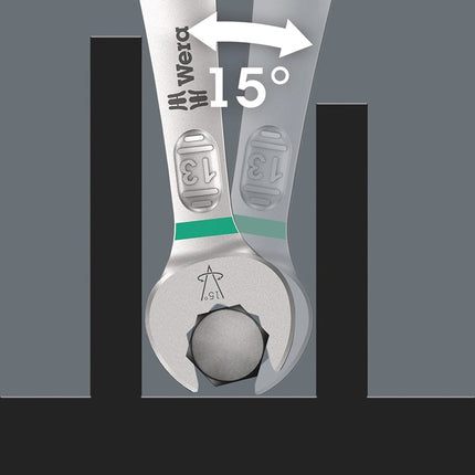 Wera combination spanner 6003 Joker ( 4000822302 ) SW 11 mm length 135 mm alloyed tool steel