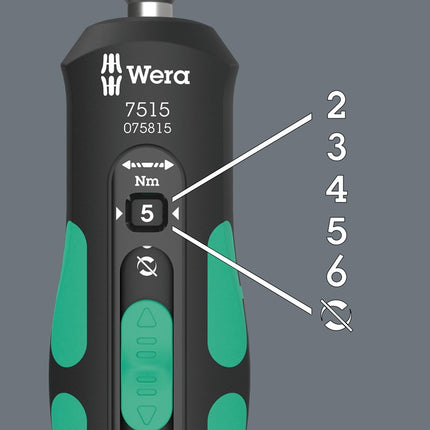 Wera torque screwdriver set 7515/7 ( 4000828160 ) 7-piece set 2, 3, 4, 5, 6 Nm