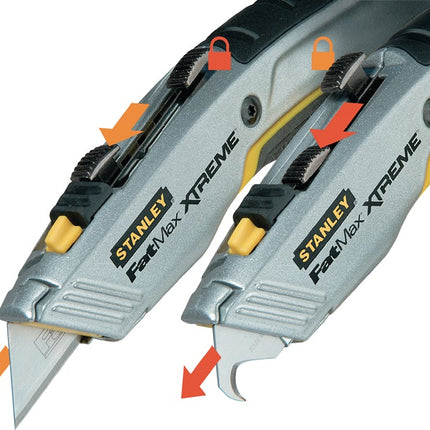 Cuchillo universal Stanley FATMAX(R) PRO 2-IN-1 ( 4000787010 ) longitud total 180 mm retráctil