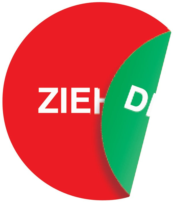 Door sticker ( 3000277038 ) Ø 100 mmLxW Self-adhesive film