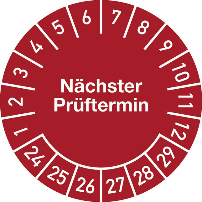 Multi-year inspection sticker ( 9000477106 ) Ø 20 mm foil