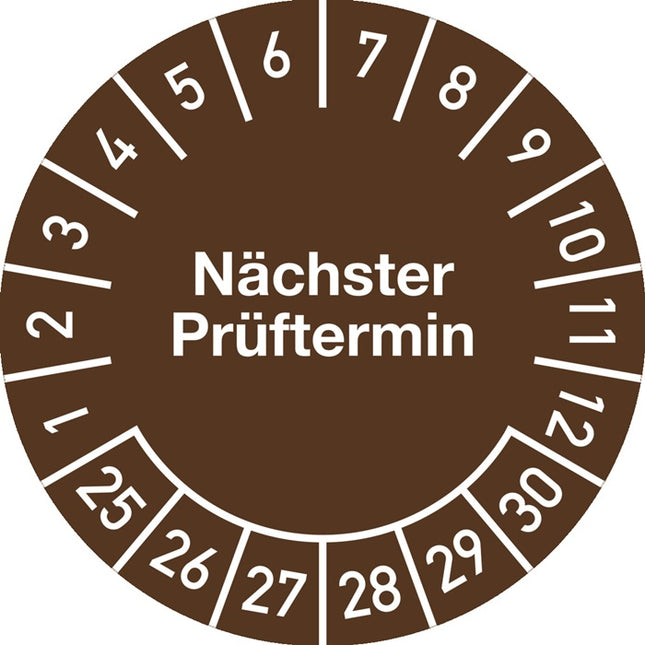 Multi-year inspection sticker ( 9000477116 ) Ø 20 mm foil