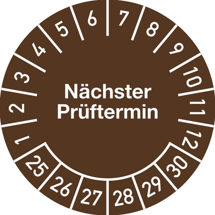 Multi-year inspection sticker ( 9000477117 ) Ø 30 mm foil