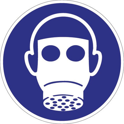 Segno obbligatorio ASR A1.3/DIN EN ISO 7010 ( 9000477498 ) Usare protezioni per le vie respiratorie