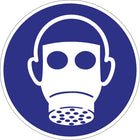 Segno obbligatorio ASR A1.3/DIN EN ISO 7010 ( 9000477498 ) Usare protezioni per le vie respiratorie