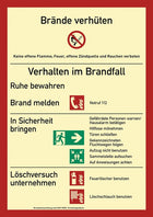 Fire protection sign DIN EN ISO 7010 ( 9000477605 ) L210xW297 mm plastic