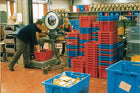 Swivel stacking container ( 9000446901 ) PP yellow