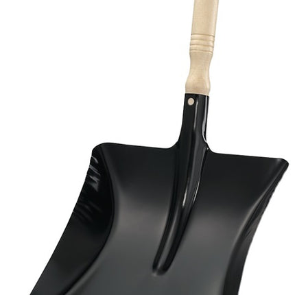 Recogedor ( 9000470282 ) con mango de madera, metal lacado negro