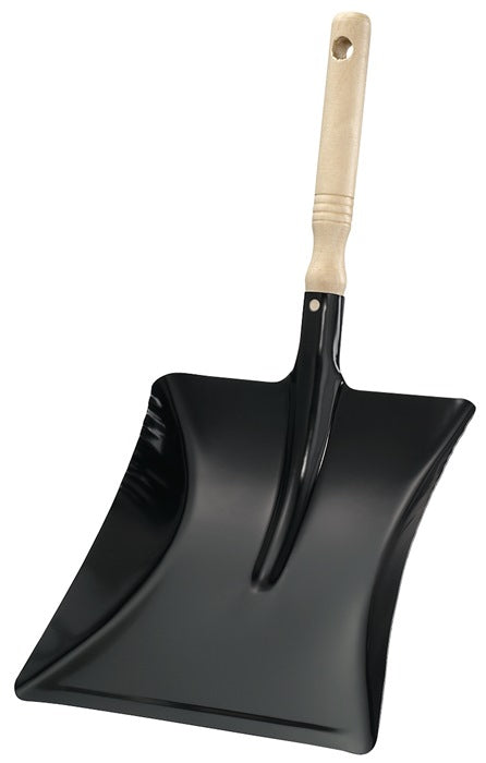 Recogedor ( 9000470282 ) con mango de madera, metal lacado negro