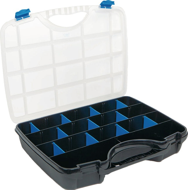 Pudełko asortymentowe Basic Line ( 4000871447 ) W312xD238xH51mm przezroczyste czarno-niebieskie