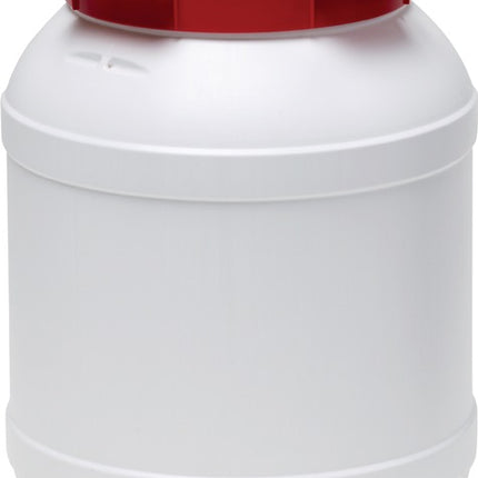 Fusto a collo largo ( 9000450103 ) 26,0 l PE bianco con coperchio rosso Apertura di riempimento Ø 203 mm