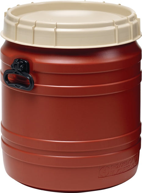 Fusto a collo largo ( 9000450113 ) 55 l marrone con coperchio beige Apertura di riempimento Ø 354 mm